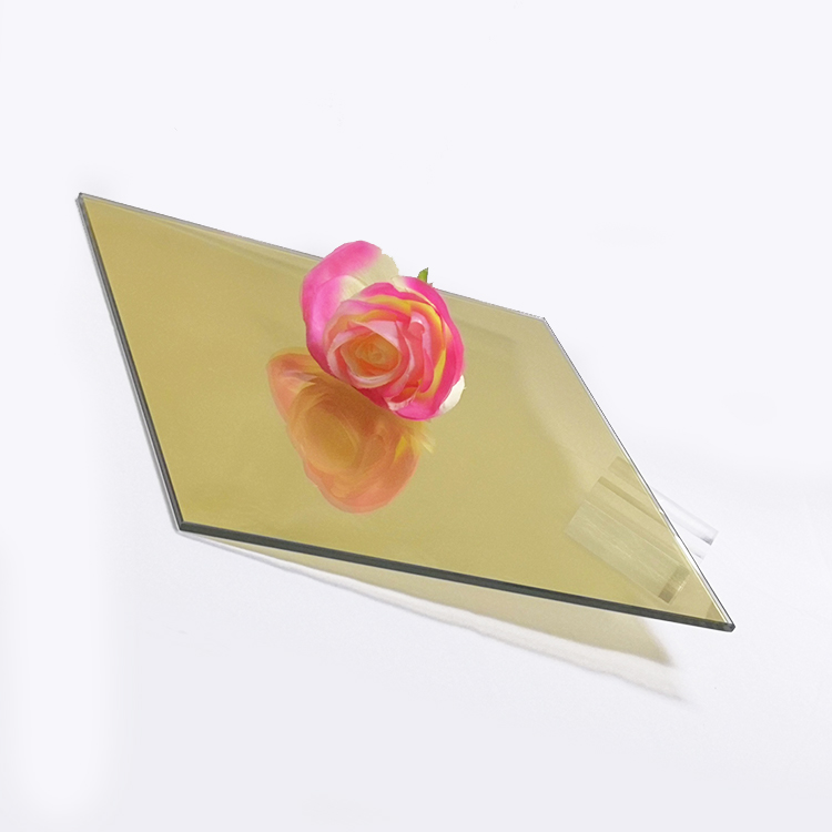 Gold reflective toughened tempered glass panels for sale