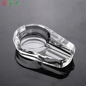 Crystal glass clear ashtray