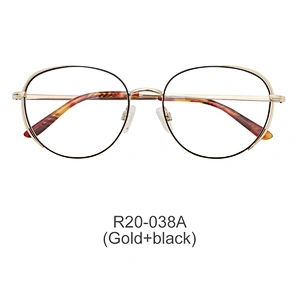 Hot selling custom classic round full rim glasses optical frames handmade metal optical eyeglasses frames