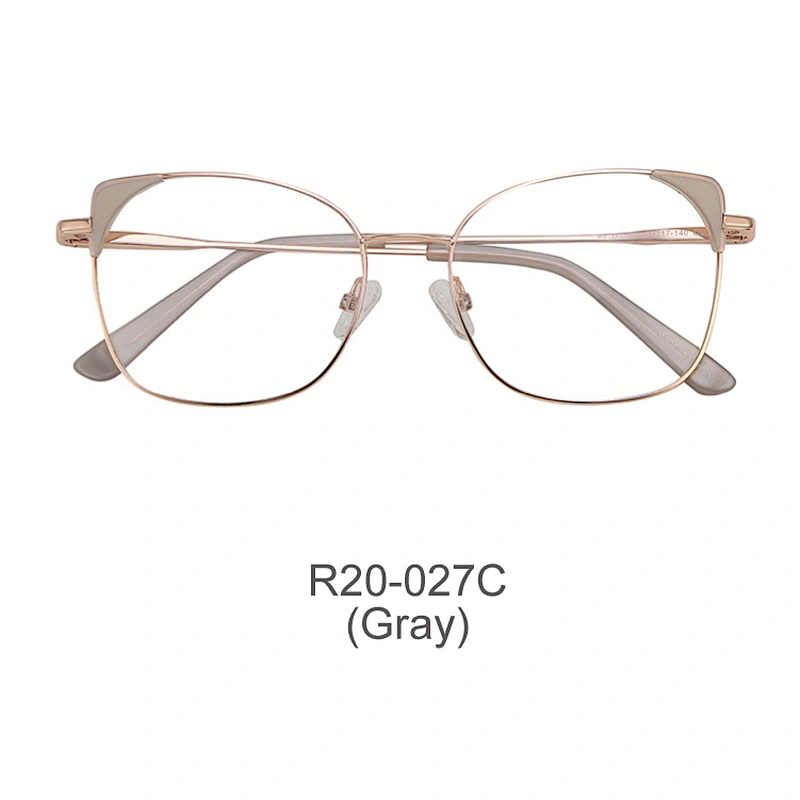 High quality stylish cat eye comfortable woman metal optical frame lady eyeglasses