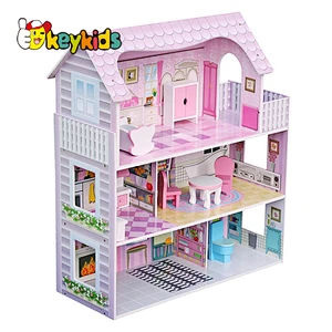 Top Sale Classic Kids Wooden Barbie Girl House For Wholesale W06A139