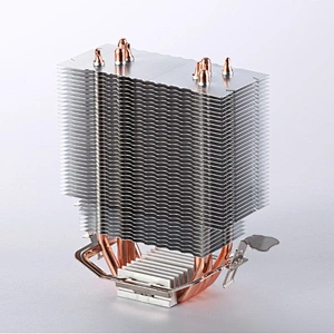 Four Pipe Aluminum Bonded Folded Fin Heatsink