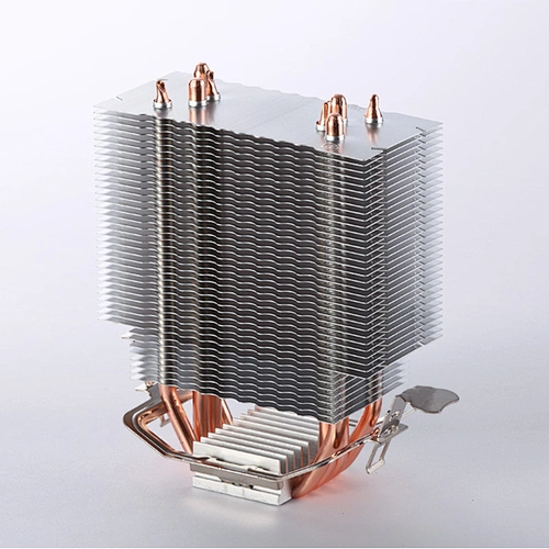Four Pipe Aluminum Bonded Folded Fin Heatsink