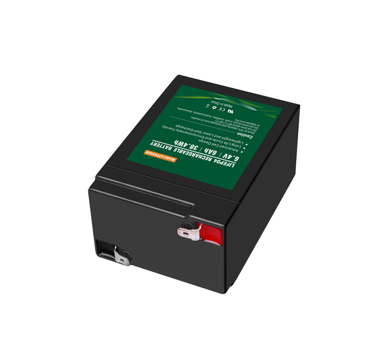 6.4V 6AH حزمة بطارية LiFePO4 مع BMS