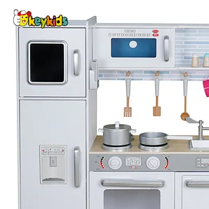 New Original Design large white wooden toy kitchen for children W10C382