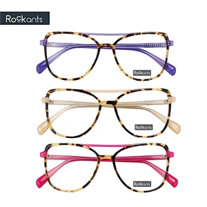 New Exquisite Design acetate cat eye frame lamination woman optics glass frames
