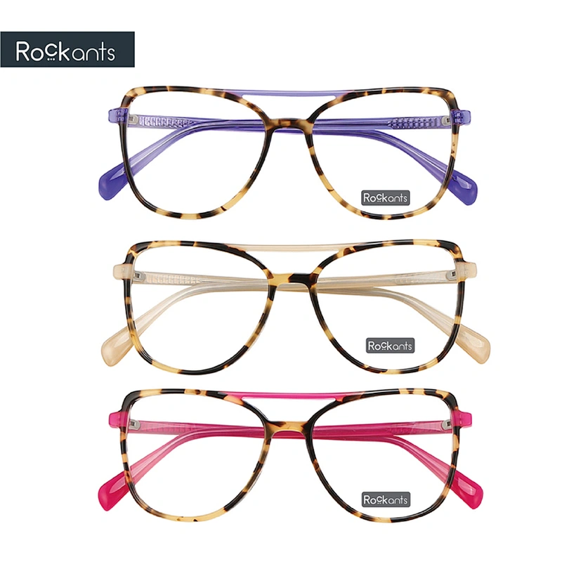 New Exquisite Design acetate cat eye frame lamination woman optics glass frames