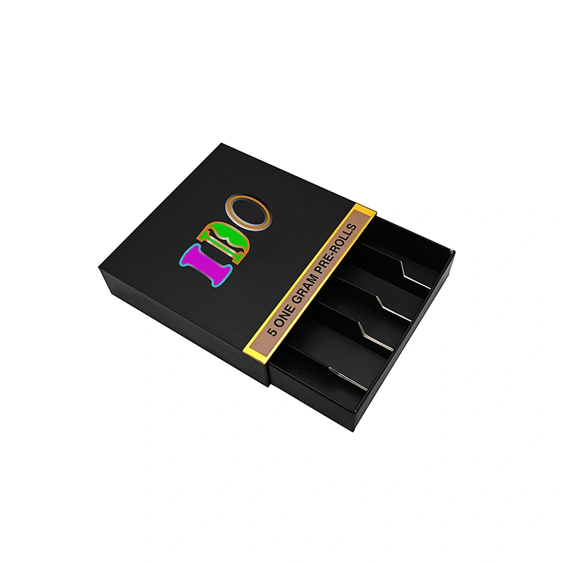 High - end Custom Pre Roll Packaging Box Child Proof Bottom Button Preroll Packaging