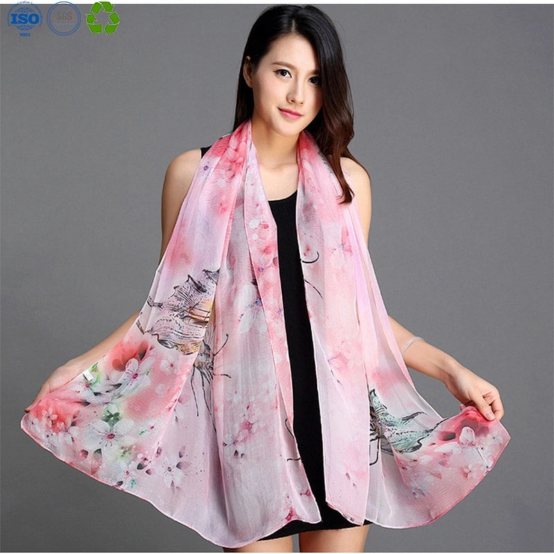 100% silk satin digital printed fabric printed