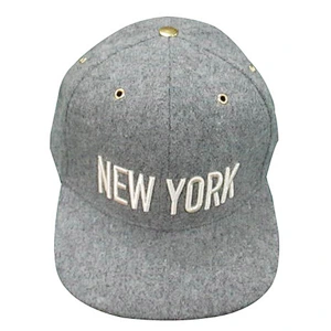 wholesale grey color snapback hat with custom logo