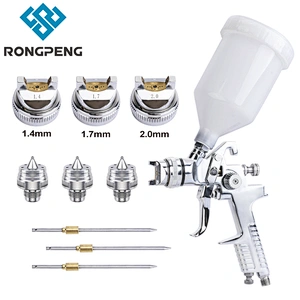 Rongpeng H827-B HVLP Spray Gun 600cc Cup Gravity Paint Air Gun For For Primer Finish Coat Painting