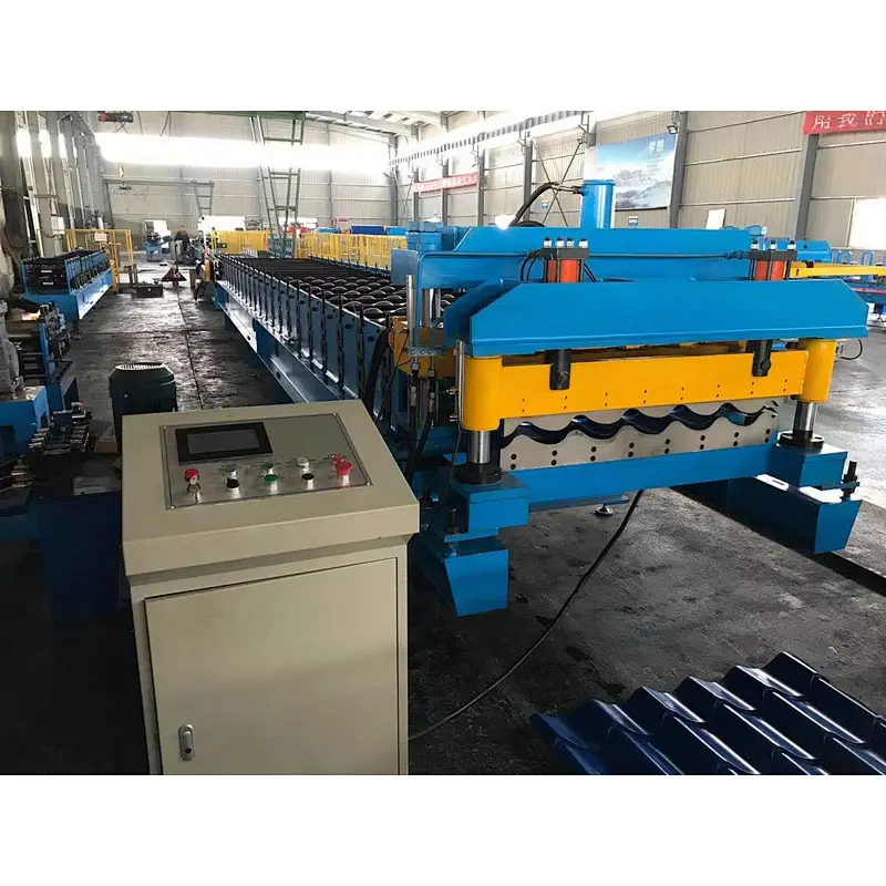 Slant Arc Glazed Tile Machine Roofing Sheet Forming Machine