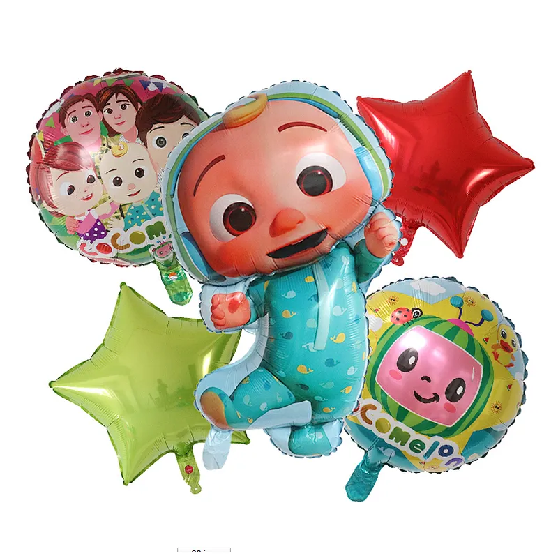 5pcs/set Cocomelon Balloon Garland Set for Kids Birthday Baby Shower Cocomelon Theme Party