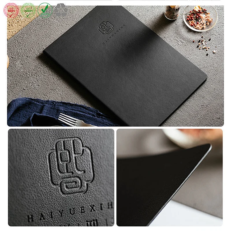 Customized Restaurant A4/A5 Leather Menu holder