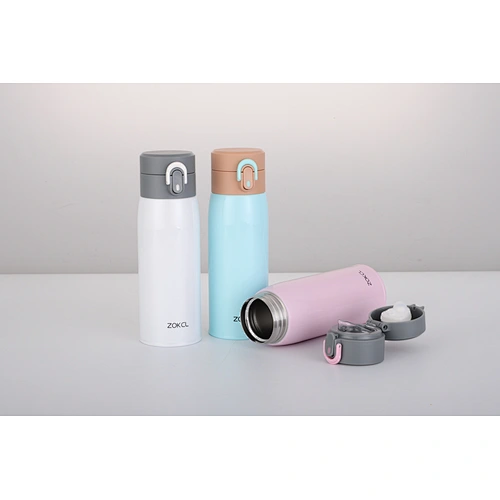 Thermos Double Wall Vacuum Flask Insulated Stainless Steel Drink Water Bottle With bounce lid