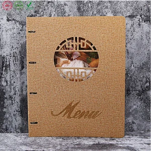 Menu cover multiple holder plastic sheets