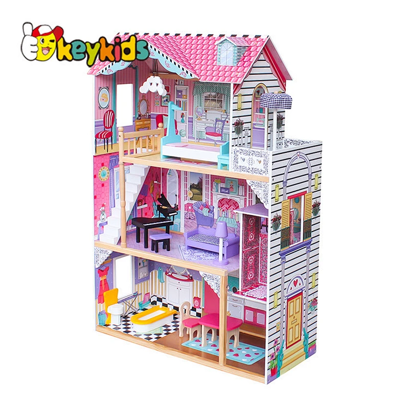 Original Design girls miniature wooden dollhouse supplies for 3 year old W06A220C