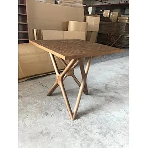 Cross leg wood table