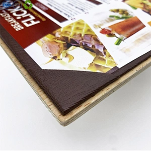 Wooden menu holder