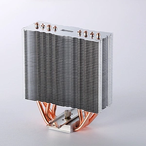 Aluminum Folded Fin Heatsink with 4 Pipes