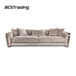 Italian style  living room furniture velvet sofa  hotel lobby sectional sofa set sofa chair