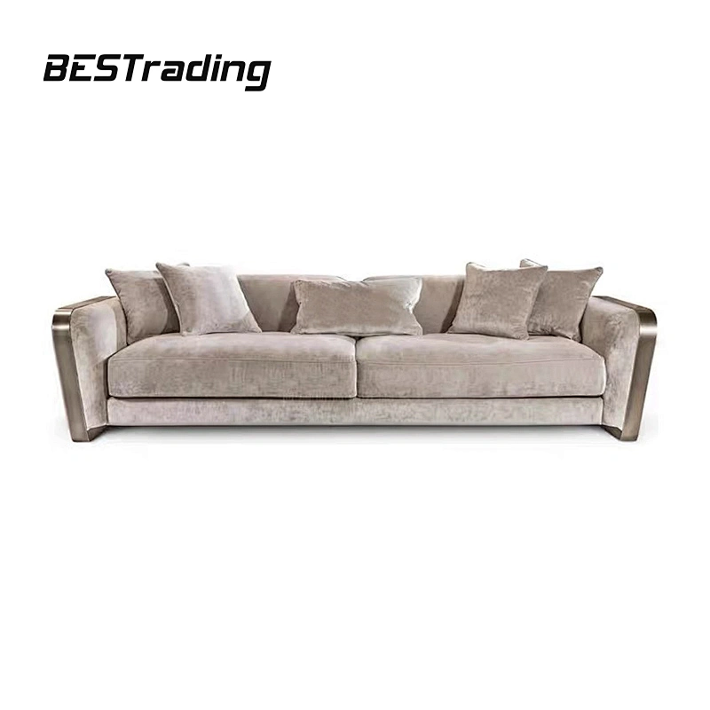 Italian style  living room furniture velvet sofa  hotel lobby sectional sofa set sofa chair