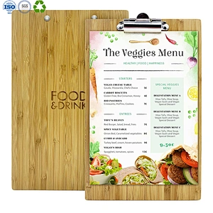 Wooden menu holders for tables