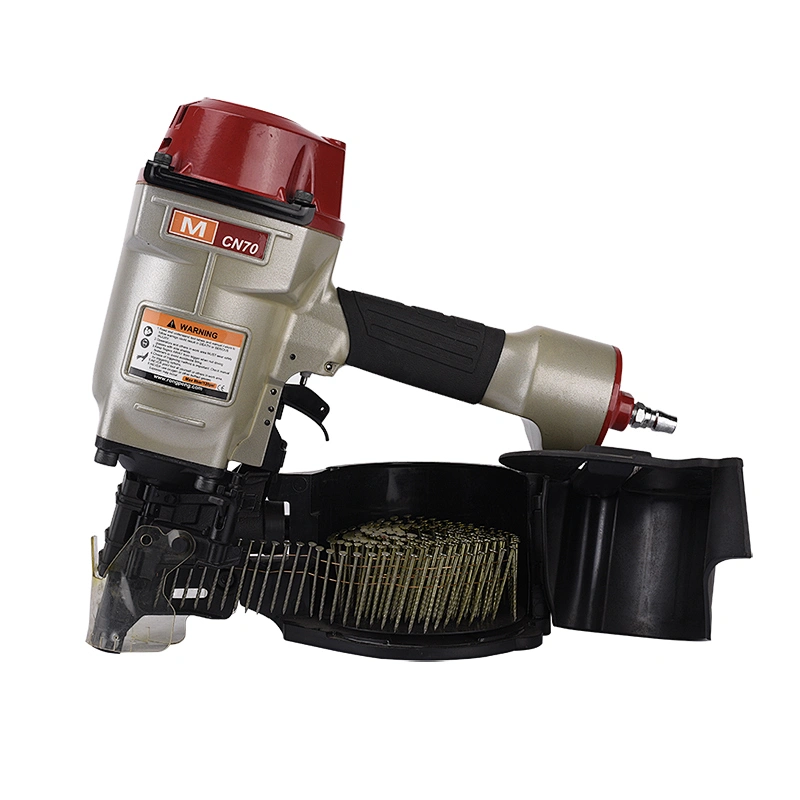 RONGPENG Coil Pallet Nailer MCN70 Nail Gun 15 Degree Flat Wire Welded Nails Wooden Framing Nailer