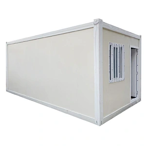 Casa contenedor de paquete plano de panel sándwich para apartamento individual