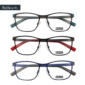 Hot new metal optical frame striate stainless steel eyeglasses customizable eyeglass frames