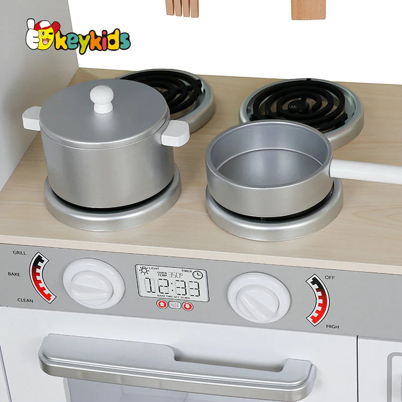 New Original Design large white wooden toy kitchen for children W10C382