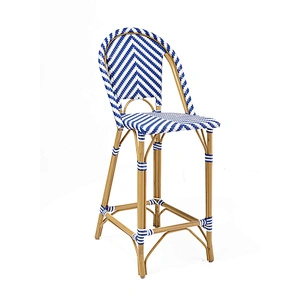 French style bistro rattan stool