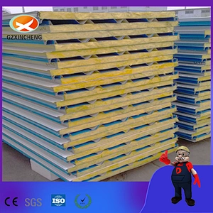 Color Steel Rock Wool Sandwich Panel for High Clean Room