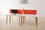 red desk divider