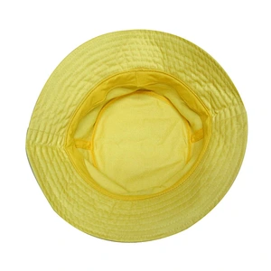yellow plain lady bucket hat