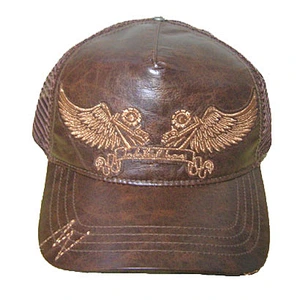 PU leather mesh hat