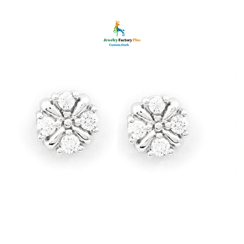 flower shaped stud earrings