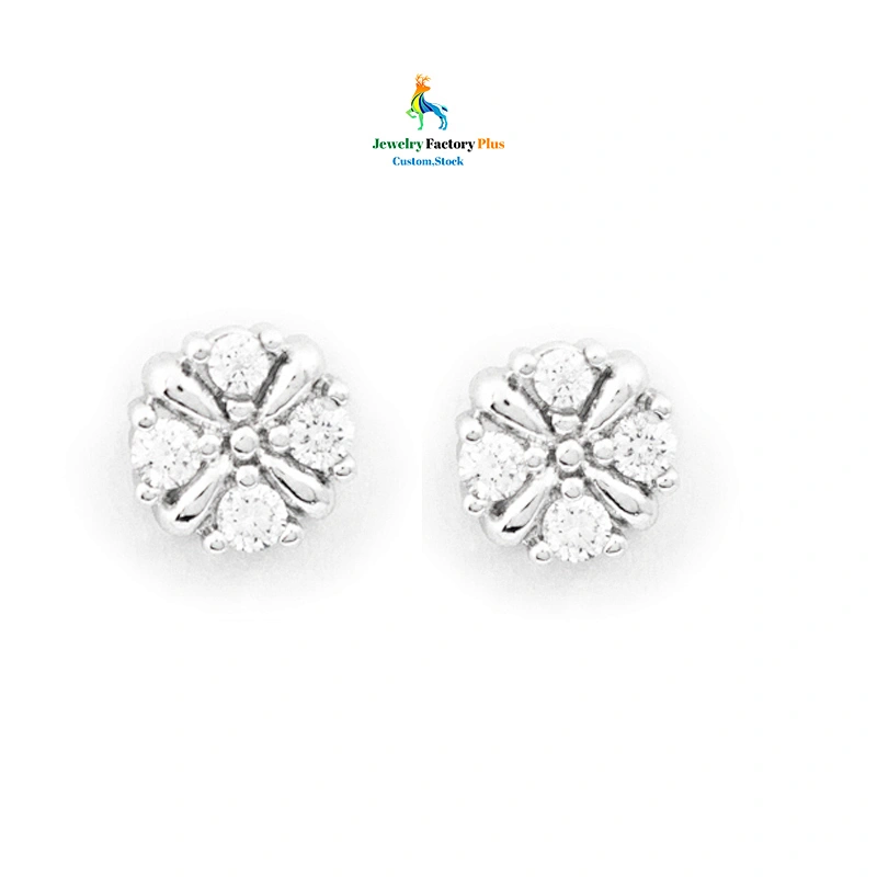 flower shaped stud earrings
