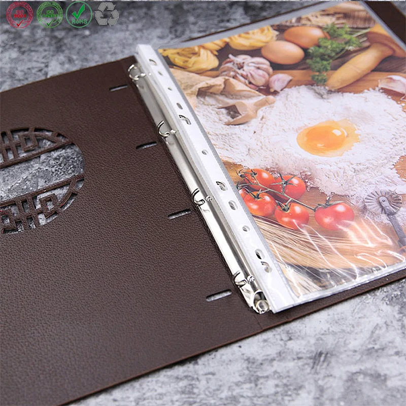 Menu cover multiple holder plastic sheets