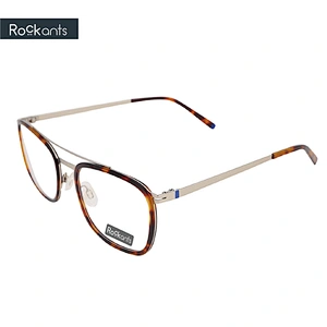Square Man Metal Acetate Prescription Spectacle Frames Optical,Fashion Glasses Eyewear hot sale Optical Frames Manufacturers