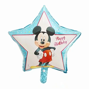 Mickey Minnie cartoon character balloon 18 inch heart   shape foil balloons for children's birthday party decorations