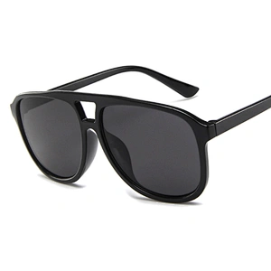 Double bridge blue green lens fashion oversized Plastic men sunglasses