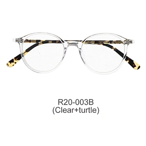 Latest design retro for woman acetate optical frame round eyeglasses