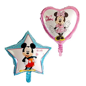 Hot Selling Cartoon Mickey Minnie Foil Balloons Helium Balloon Boy and Girl Globos Birthday Baby Shower Party Decoration Balloons