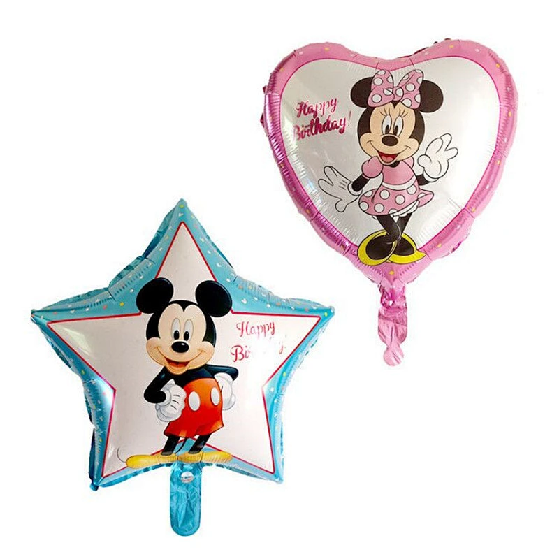 Hot Selling Cartoon Mickey Minnie Foil Balloons Helium Balloon Boy and Girl Globos Birthday Baby Shower Party Decoration Balloons