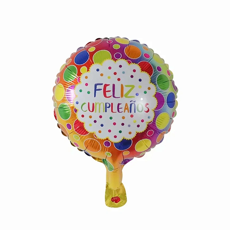 10 Inch Spanish Happy Birthday Foil Balloon FELIZ CUMPLEANOS Globos Birthday Party Decoration Foil Balloons