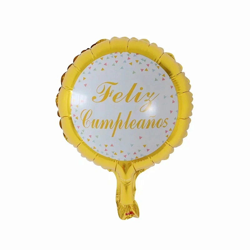 10 Inch Spanish Happy Birthday Foil Balloon FELIZ CUMPLEANOS Globos Birthday Party Decoration Foil Balloons