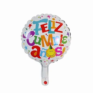 Multi-style 10 inch Spanish Happy Birthday Happy Day Feliz Cumpleanos Feliz Dia Foil Helium Balloons Birthday Party Decorations