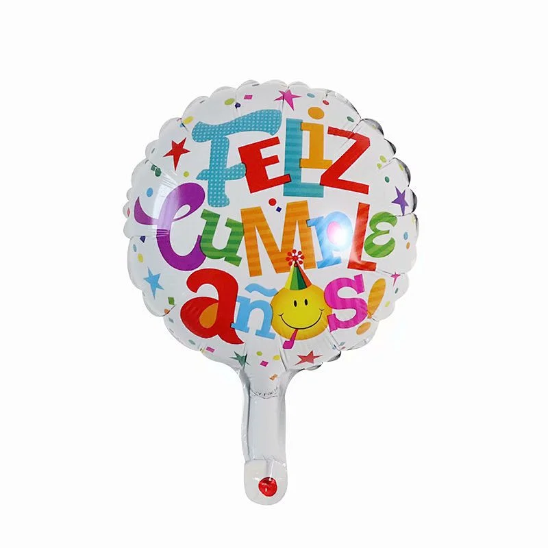 Multi-style 10 inch Spanish Happy Birthday Happy Day Feliz Cumpleanos Feliz Dia Foil Helium Balloons Birthday Party Decorations