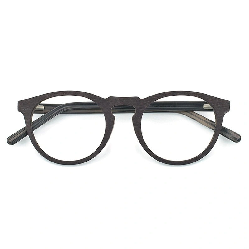 Prescription Eyeglasses Frames For Men and Women Wood Grain Optical Glasses Frame with Clear Lens